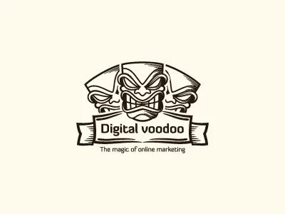 Digital Voodoo (unused) bas baspixels brand design brand designer digital digital voodoo icon designer identity identity designer logo logo designer tiki tiki art voodoo