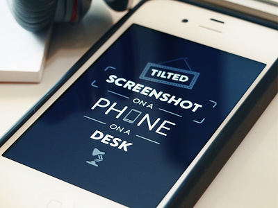 Tilted Screenshot on a Phone on a Desk icons phone screenshot typography
