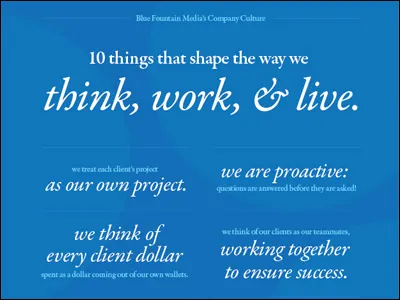 Think, Work & Live blue clean design font layout live nice poster print print design script script font think typography work