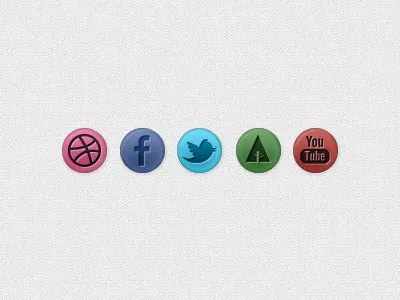 Social Icons blue colors design icon icons pink purple social web