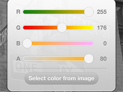 Color Selection color ios modal