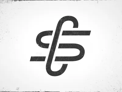 SC monogram black and white grunge mark monogram noise texture