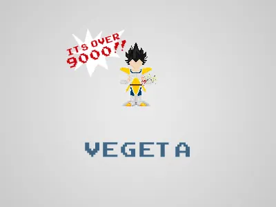 It's Over 9,000!! illustration over 9000 pixel saiyan vegeta