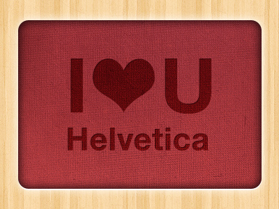 Lovehelv helvetica pattern red