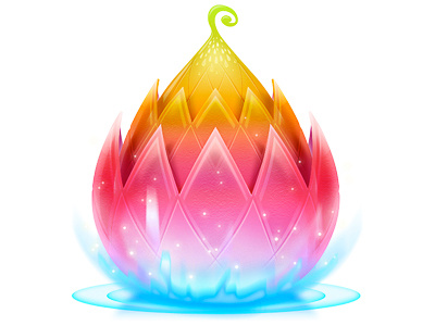 Blueburn Flower apple color fantasy flower icon mac