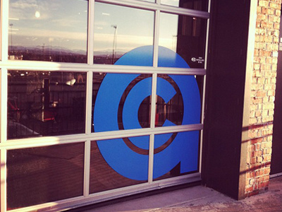 New office Signage (garage door)
