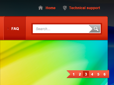 Printing technologies arrow box button home search slider ui ux webdesign