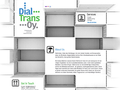 DialTransOy container header logistic ui web website