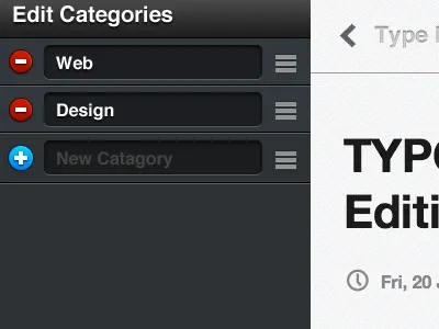 Edit Categories