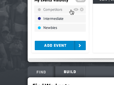 Add Event calendar manboobs tabs workout