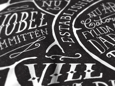 Nobelkommittén hand lettering illustration typography