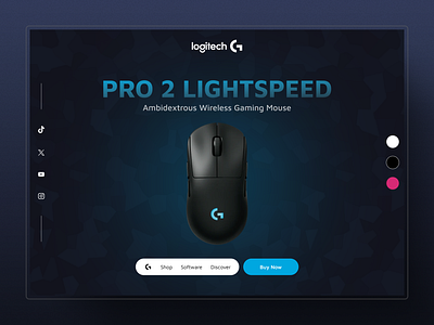 Logitech G PRO 2 LIGHTSPEED Web Design branding design figma framer grid landing page logo ui web design