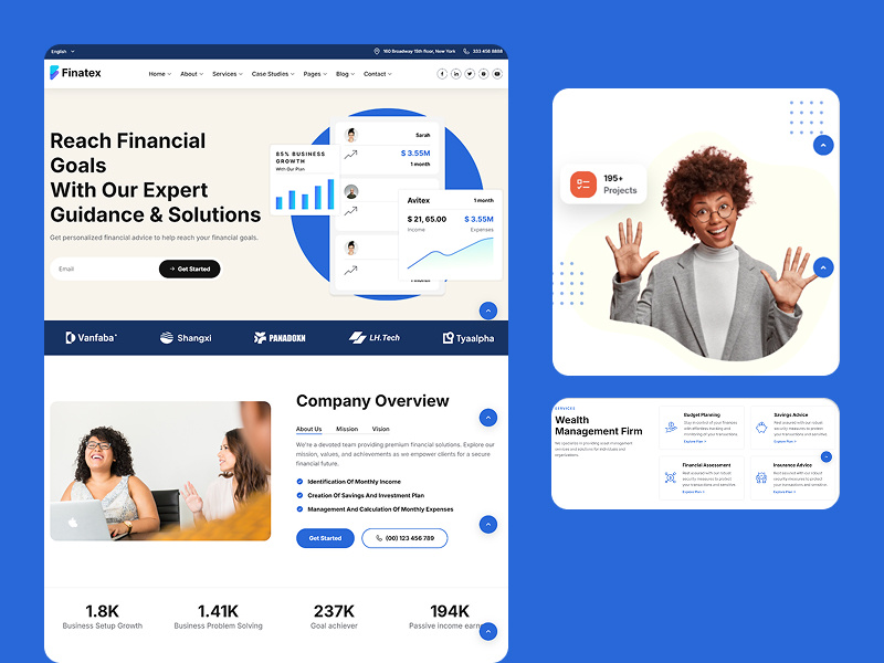 Finatex - Finance Consulting WordPress Theme consulting creativetech digitaldesign elementor finance financetheme financialservices finatex moderndesign startup themeforest uiux uxdesign webdesign webdevelopment websitedesign wordpress