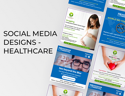 Healthcare Social Media Designs branding creative design graphic design social media