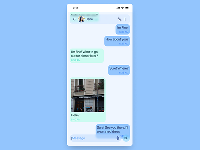 Messaging App app dailyui glassmorphic ios messaging minimalism ui ux