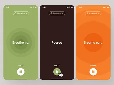 freud v2: AI Mental Health App - Meditation Breathing Timer UI ai mental health app ai therapy app breathing exercise clean figma ui kit green meditation app meditation timer meditation ui mental health app mental health chatbot mental health companion mental health ui kit mindful assistant app mindfulness app minimal mobile app modern mood tracker app self care app