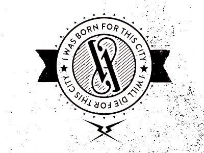 Battle VA badge black logo type white