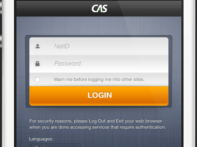 CAS Mobile Login cas jasig login mobile ui