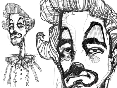 Clown 004 clown drawing sketch sketchbbok