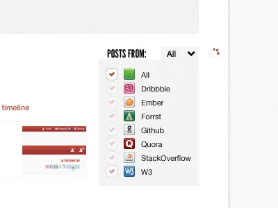 Posts Dropdown dribbble dropdown forrst github posts quora stackoverflow thumbnail