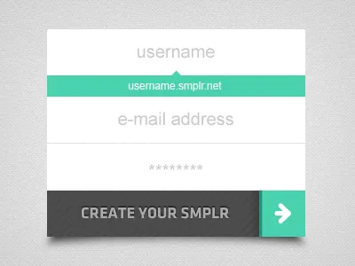 Smplr - Quick Signup app form signup ui web
