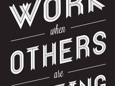 Work when others are resting. black community conference event grey little rock made by few ribbon type typography white