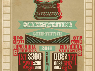 Screenwriting poster illustrator photoshop