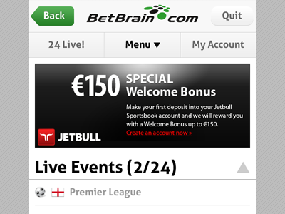 Betbrain Mobile Preview 2 betbrain betting mobile preview sketch website