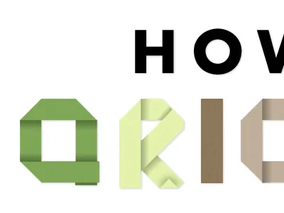 HOWTO ORIGAMI (left part) folds futura origami paper typography