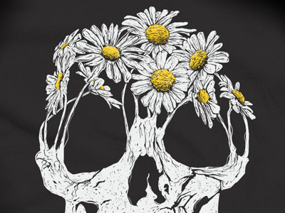 Pushing Daisies apparel daisies illustration skull threadless