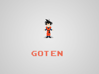 Pixel Goten dragonball z goten illustration pixel project