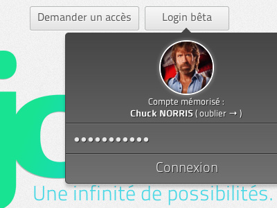 Login Popup beta bubble css3 login popup ui