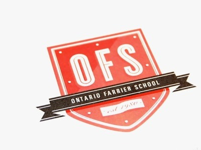 Ontario Farrier School rebrand blacksmith branding horses identity logo school