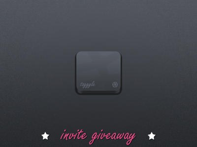 Togggle to join dribbble ! (animated gif) button dribbble invite giveaway invitation invite switch togggle toggle