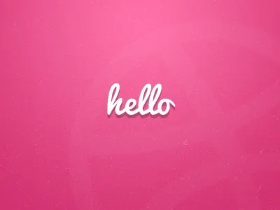Hello debut drafted dribbble first font grunge grungy hello logo pacifico pink