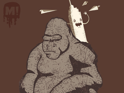 Empire Swipes Back illustration king kong mud threadless