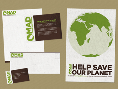 Making a Difference Brand Identity brand identity business card letterhead poster print