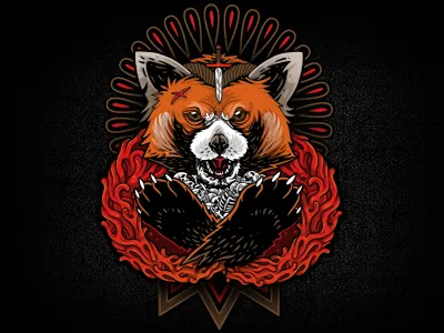 Big Red Panda big illustration panda pitchgrim red