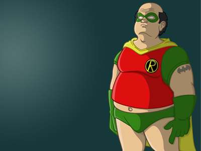 fat robin bad batman comic dc fat hero heroes illustration marvel robin superhero vector