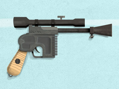 Weapon01 blaster dl 44 han solo illustration star wars