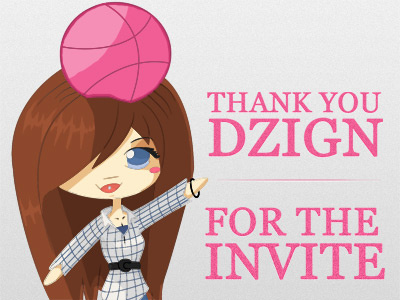 Chibi Dribbble chibi invite manga thanks