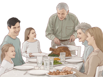 Carving Turkey aarp illustration oppenheim scott website