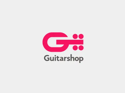 Logo Guitarshop bass concert guitar logo music shop strings vector