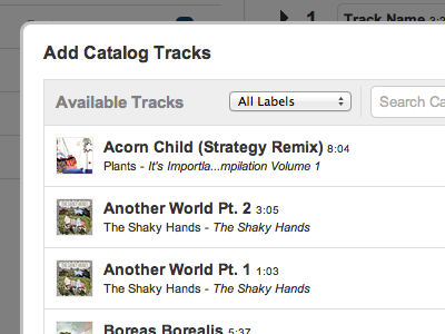 Add Catalog Tracks ioda music release console