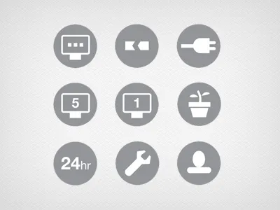 Simple icon set i'm working on for a project icons product