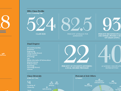 More Program stats! annual report graphs infographics typography