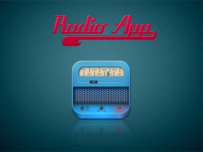 Radio app application blue icon iphone mobile music phone radio