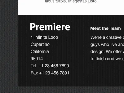 Premiere - Footer design footer web widgets wordpress