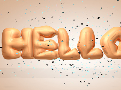 Hello 3d baloon bubble hello modeling