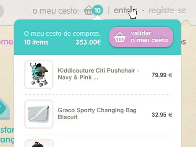 Basket Previw basket green list pink preview price rounded